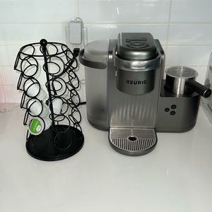 Keurig with Milk Frother Attached